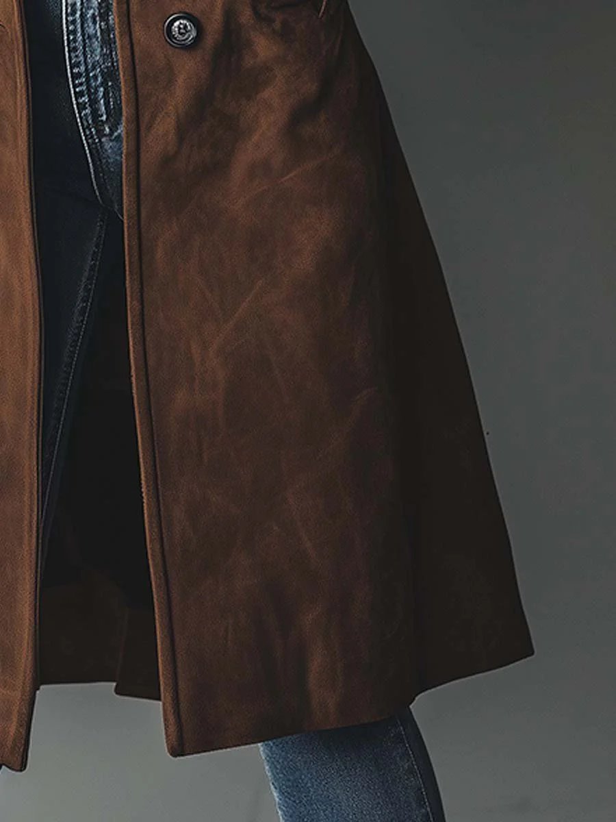 Women's Double-Breasted Trench Coat Classic Vintage Style