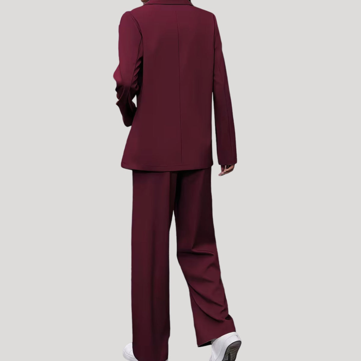 Women's Double-Breasted Wide-Leg Tailored Trouser Suit