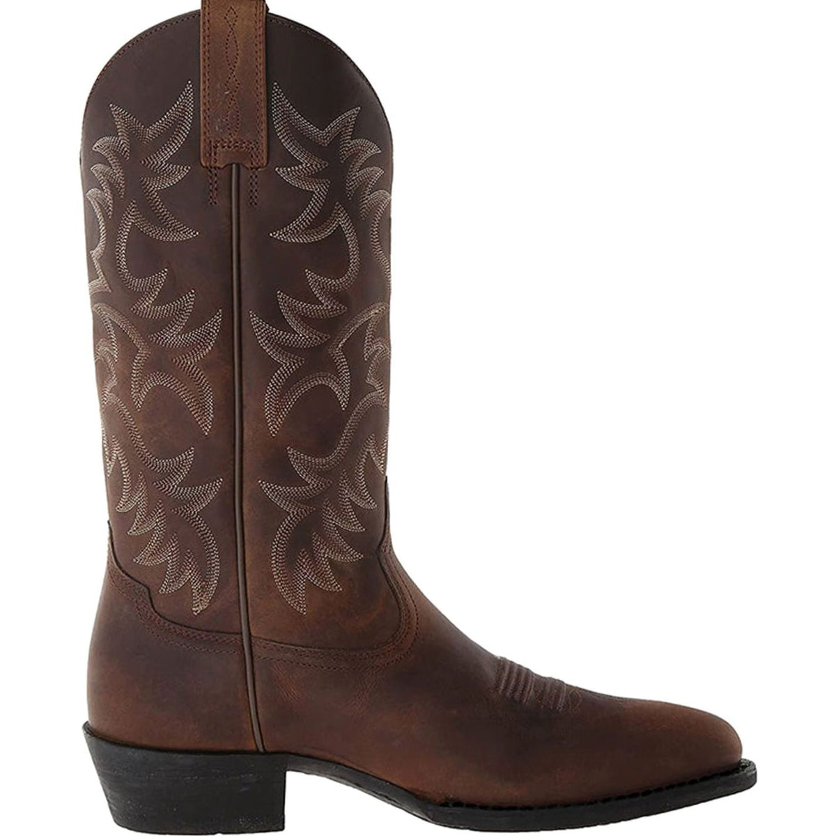 Women's Embroidered Western Cowboy Mid-Calf Block Heel Boots