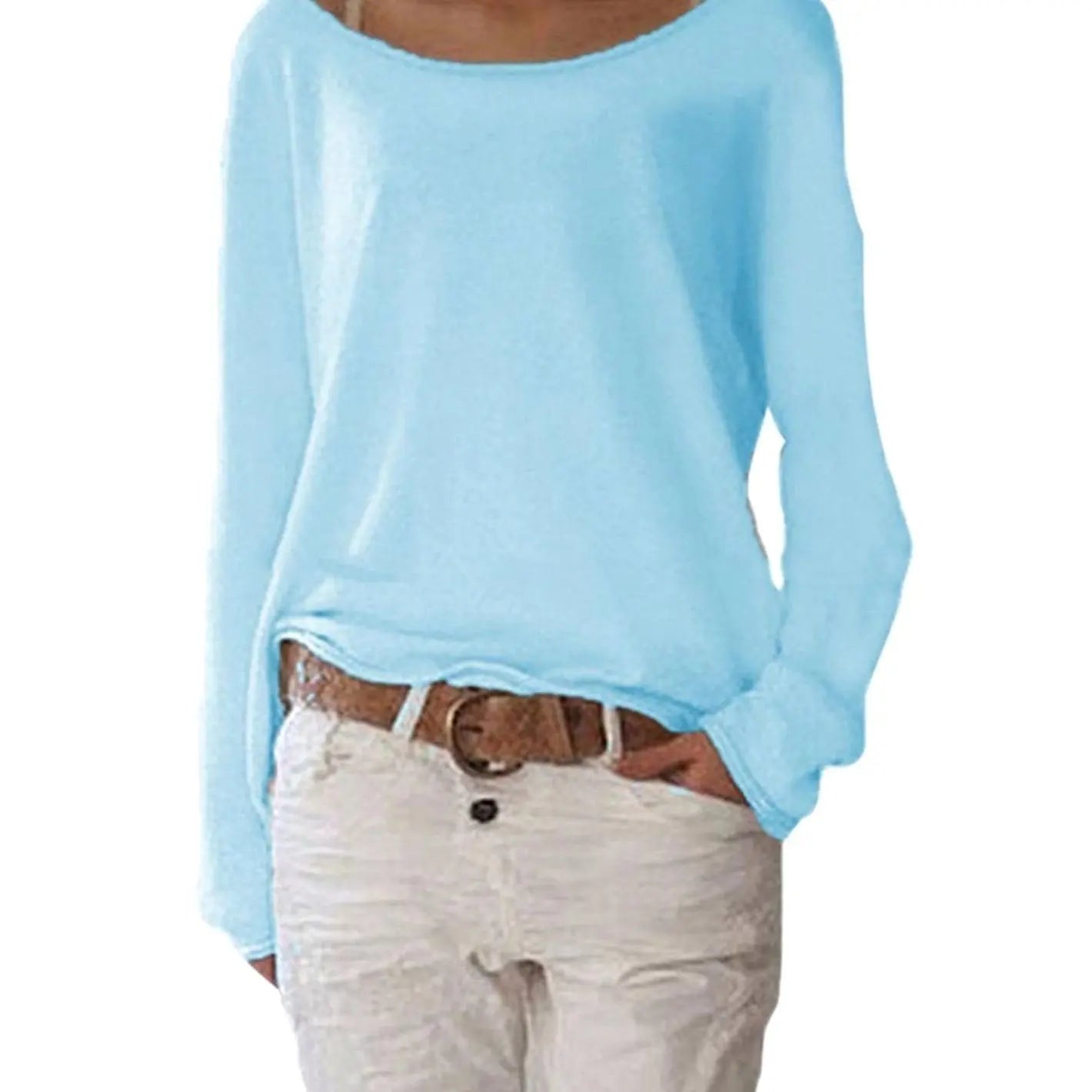 Women's Everyday Crew Neck Long-Sleeve Knit Sweater