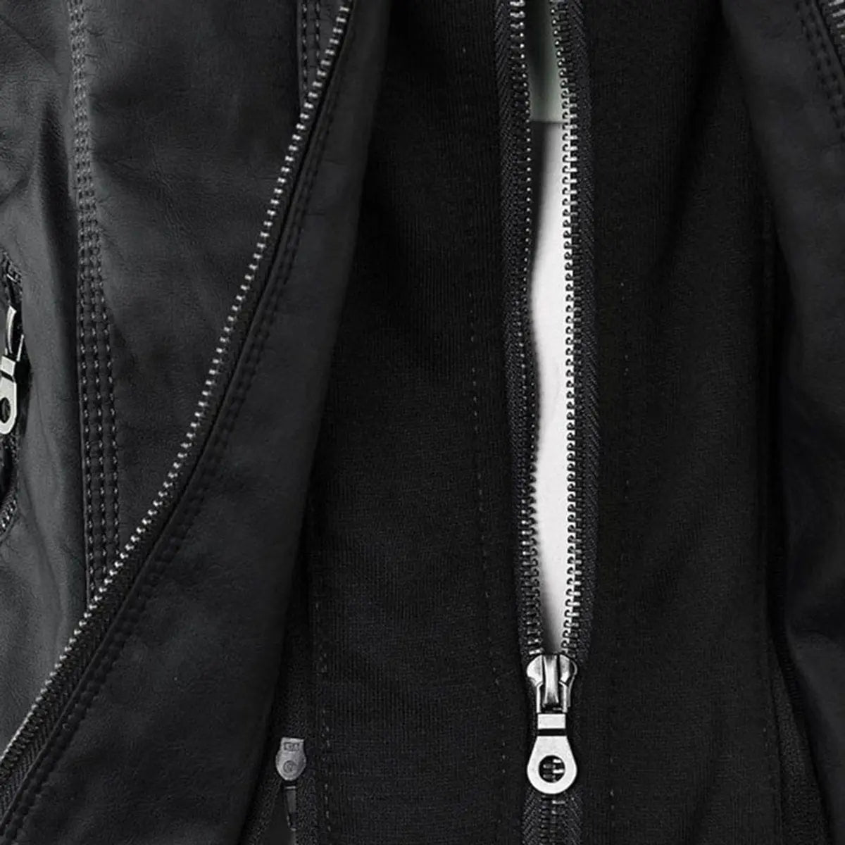Women's Hooded Removable-Hood Faux Leather Biker Coat