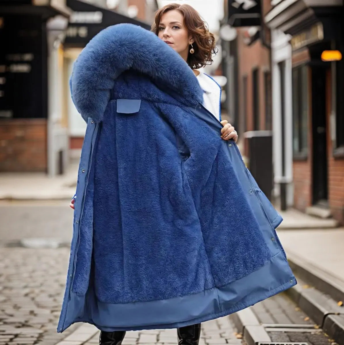 Women's Jacket Waterproof Hooded Faux Fur Trim Insulated Winter Parka