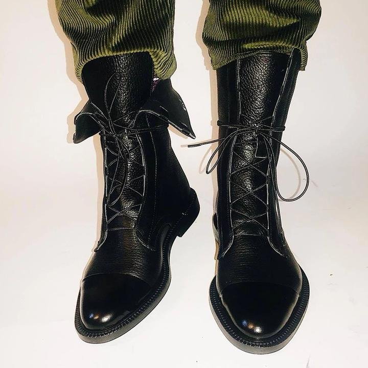 Women's Lace-Up Leather Ankle Boots