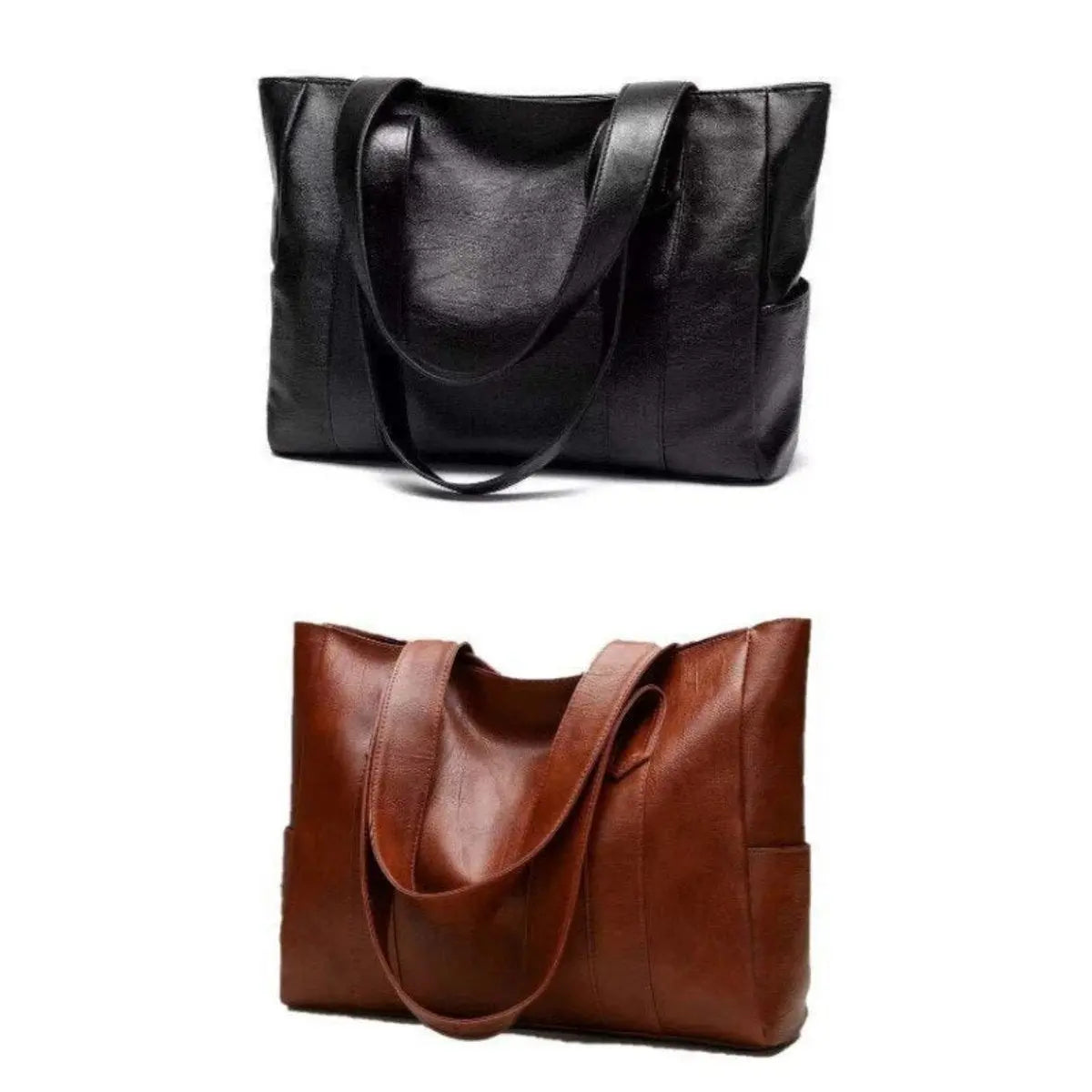 Women's Large Capacity Vintage Leather Shoulder Tote Bag