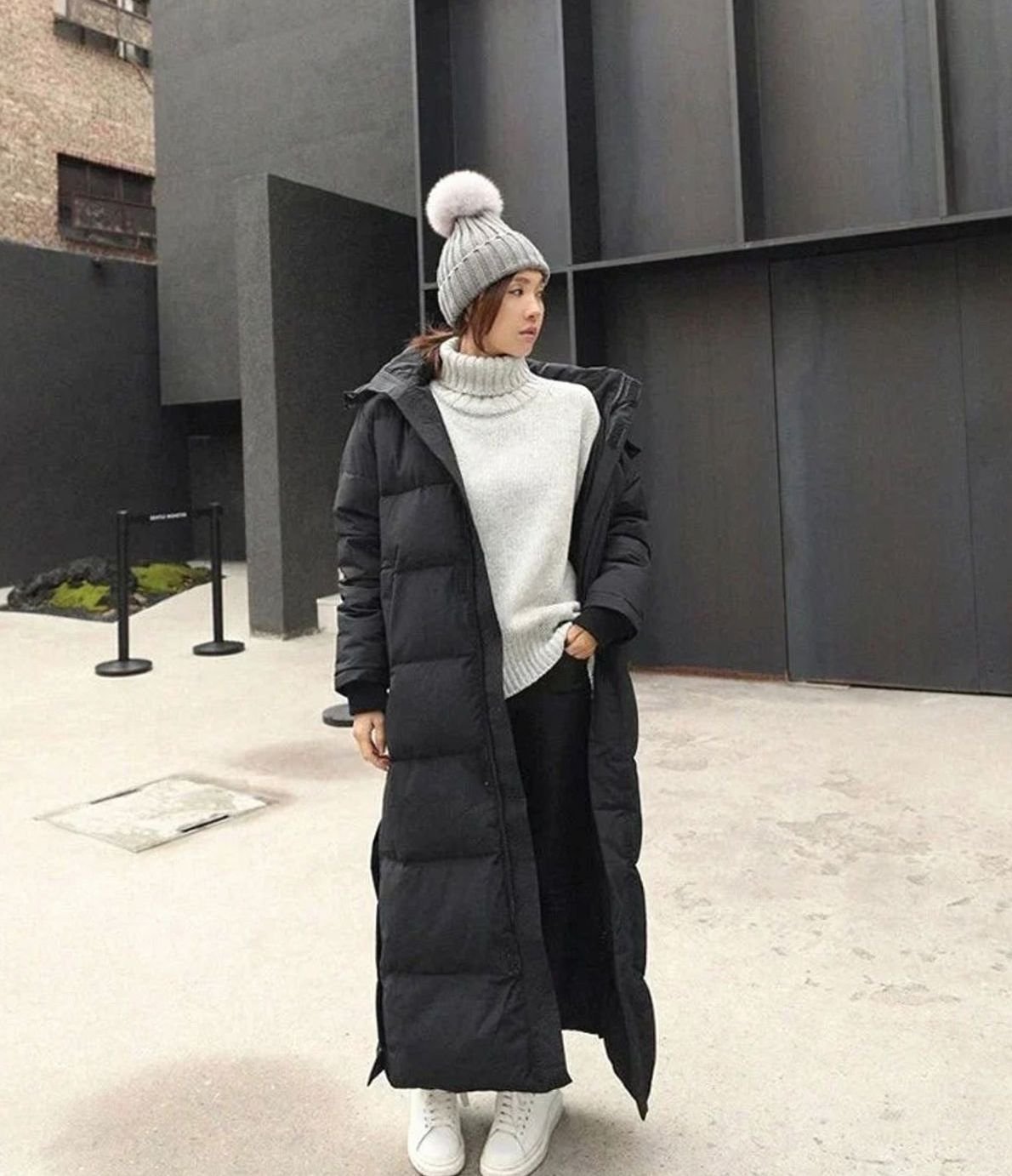 Women's Maxi Hooded Quilted Puffer Coat Synthetic Insulated