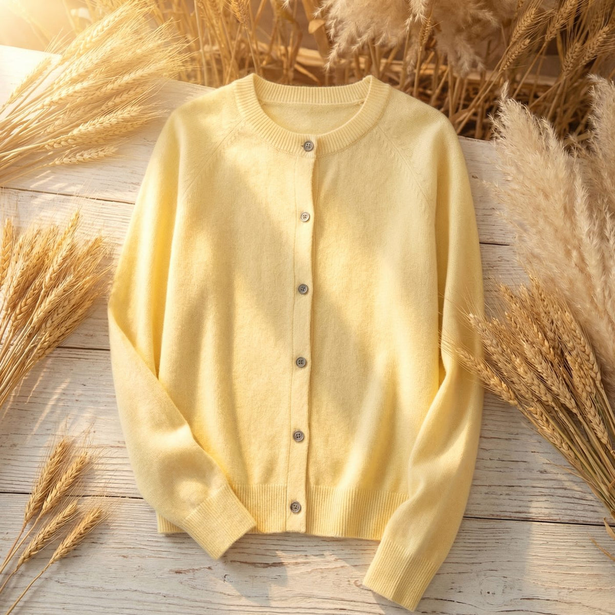Women's Merino Wool Long-Sleeve Button-Up Cardigan