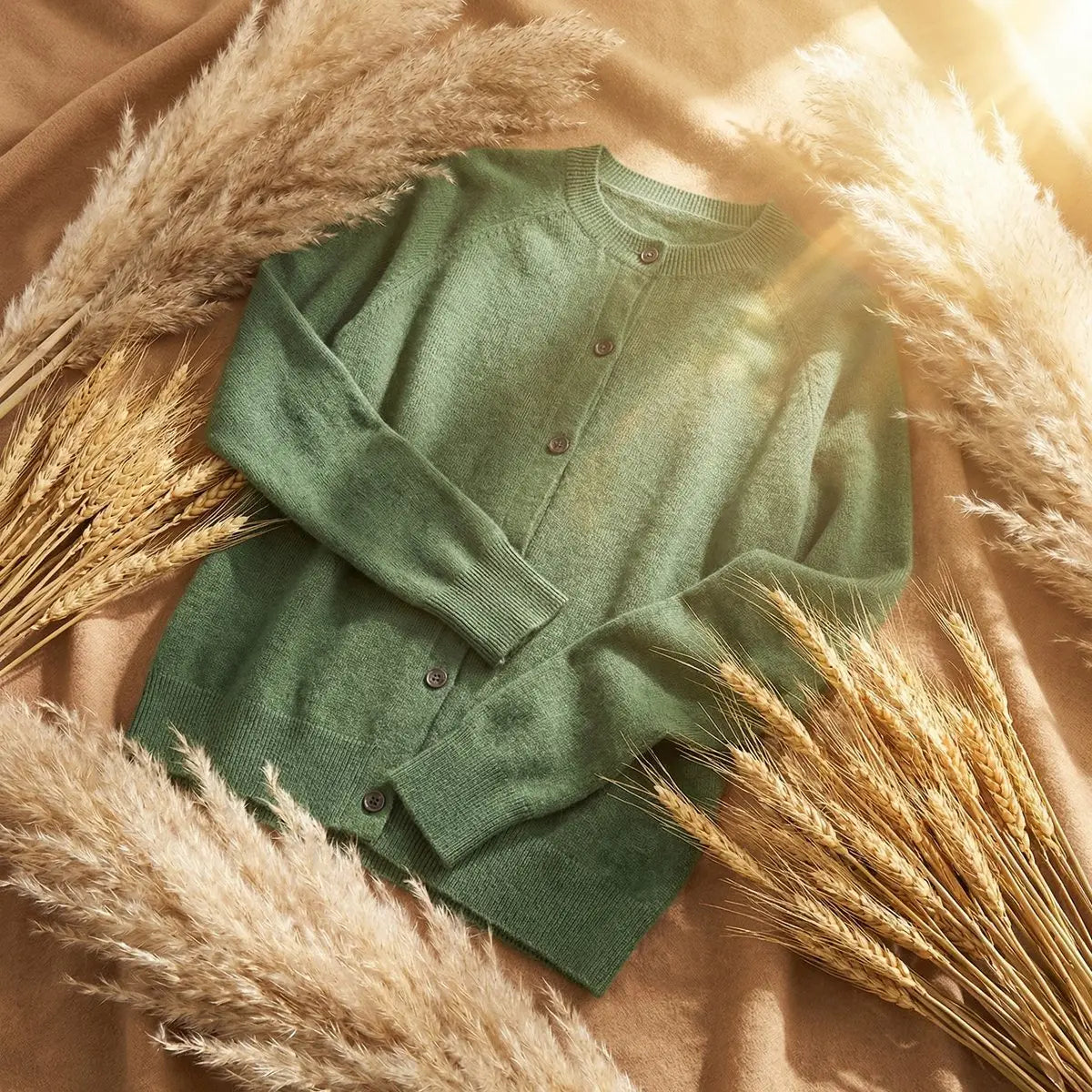 Women's Merino Wool Long Sleeve Knit Jumper Cardigan