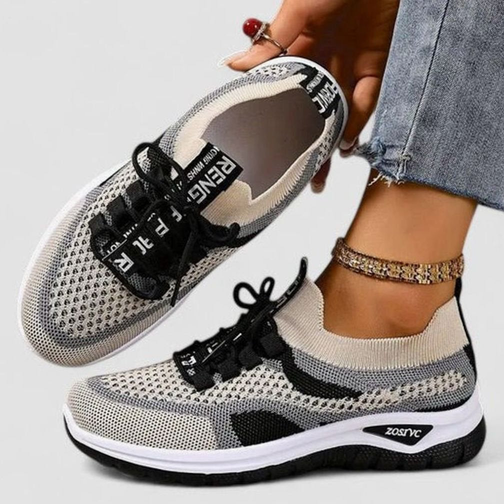 Women's Orthopaedic Lace-Up Breathable Mesh Trainers