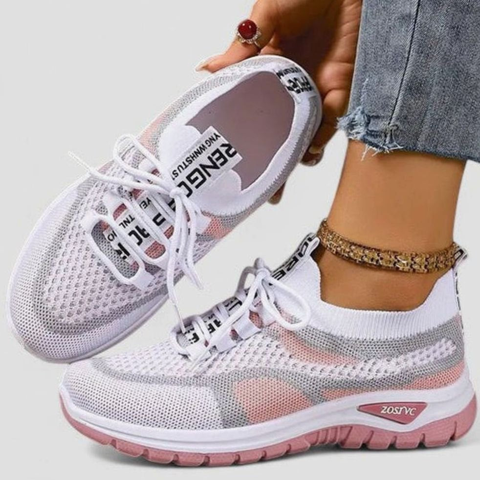 Women's Orthopaedic Lace-Up Breathable Mesh Trainers