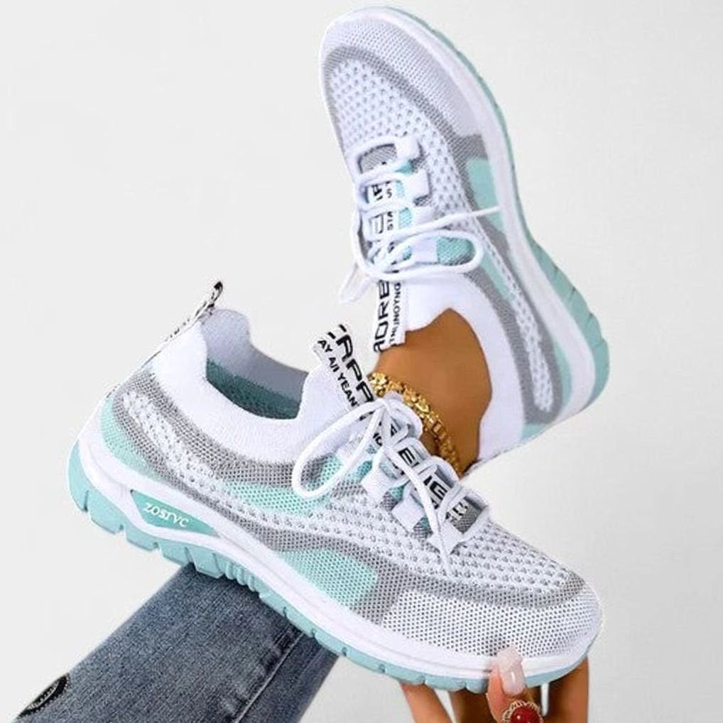 Women's Orthopaedic Lace-Up Breathable Mesh Trainers