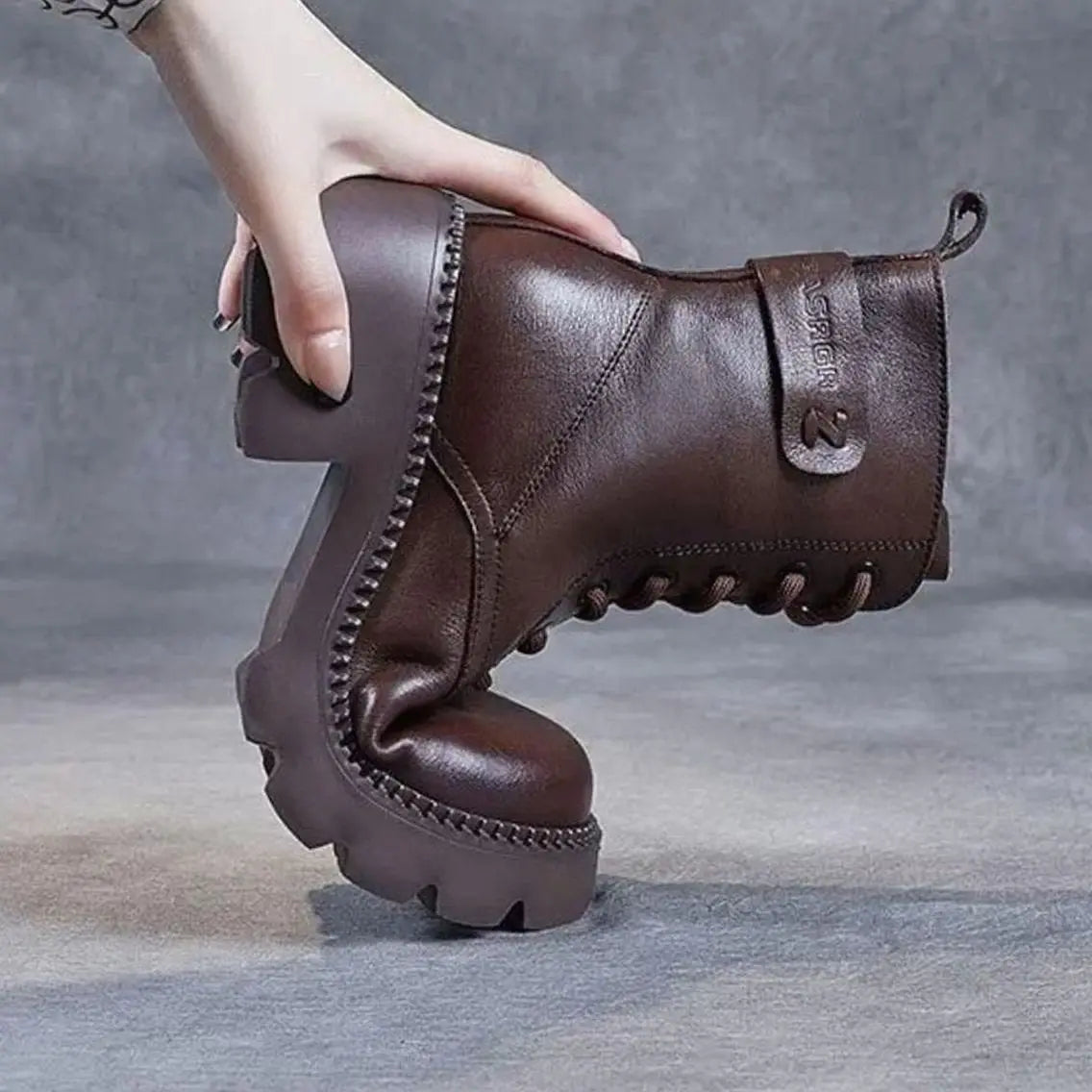 Women's Orthopedic Lace-Up Platform Ankle Boots