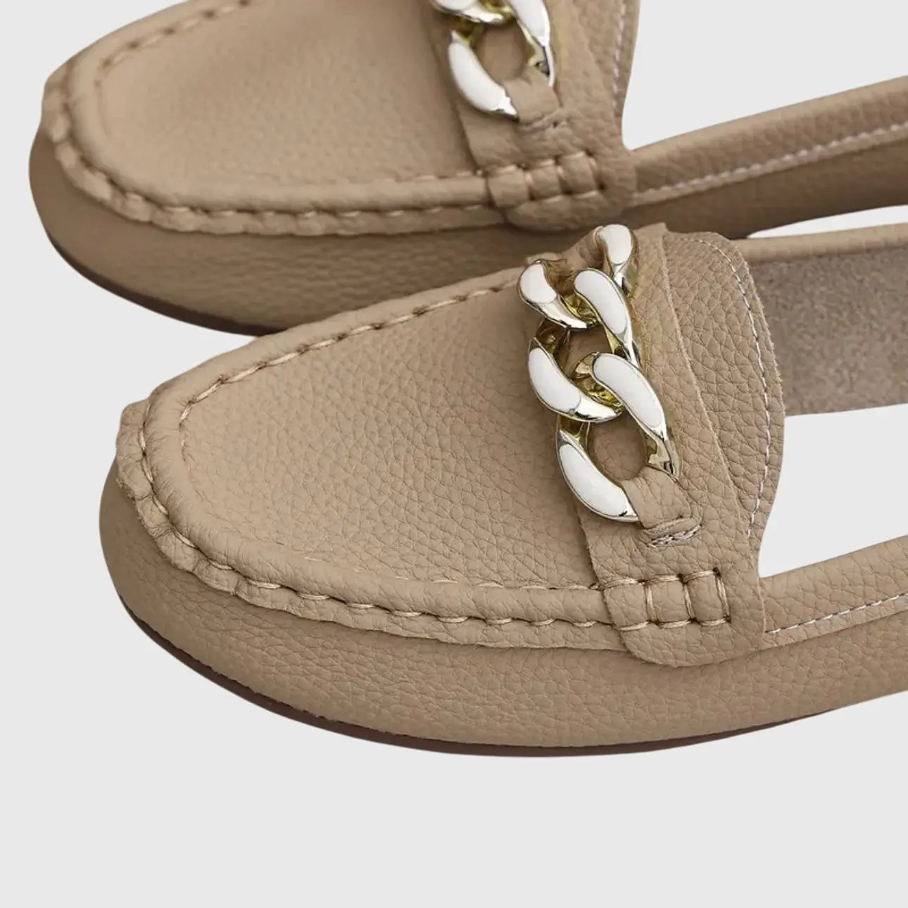 Women's Orthopedic Loafers Chain Detail Slip-On Comfort