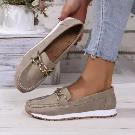 Women's Orthopedic Loafers Non-Slip Comfort Casual - Grey