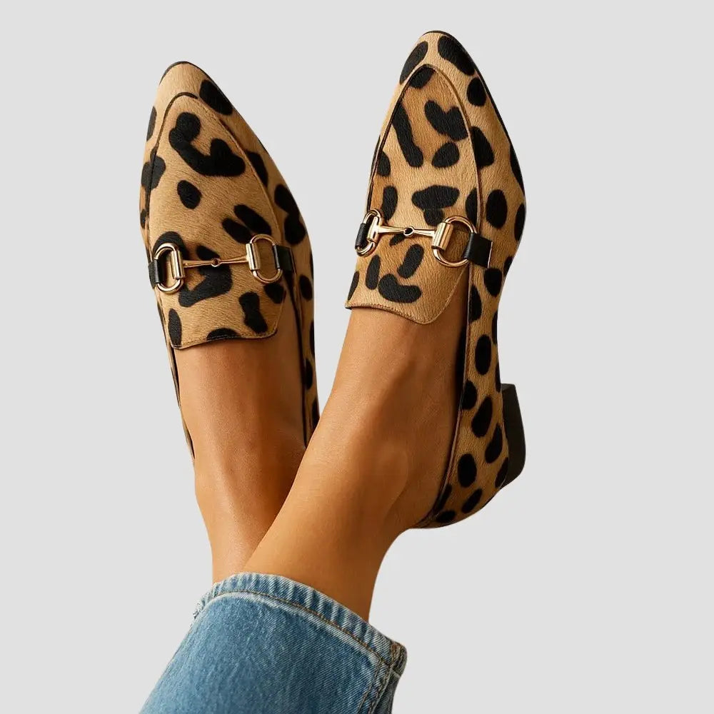 Women's Orthopedic Loafers Slip-On Comfort Leopard Print