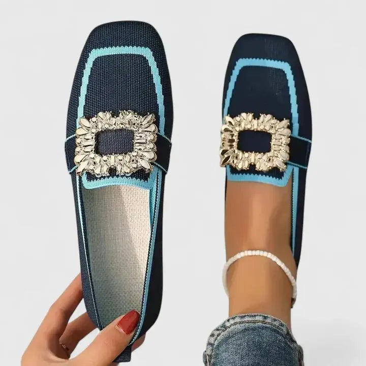 Women's Orthopedic Loafers Slip-On Comfort Tassel - Blue