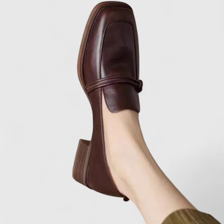 Women's Orthopedic Loafers Slip-On Square Toe - Brown