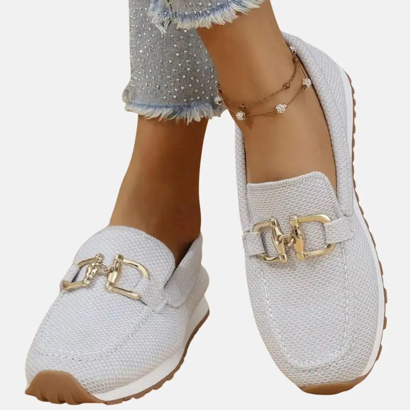 Women's Orthopedic Memory-Foam Slip-On Loafer Trainers