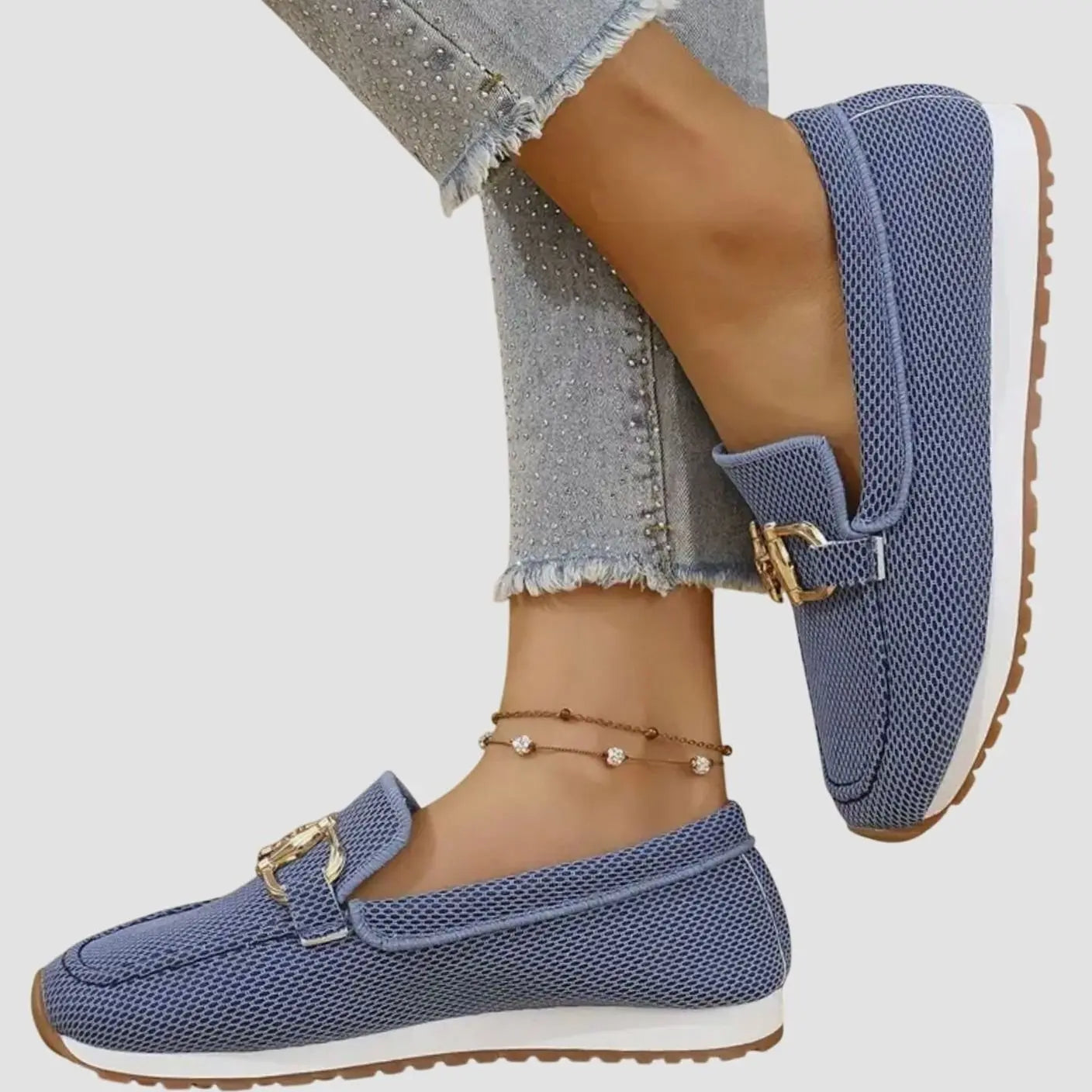 Women's Orthopedic Memory-Foam Slip-On Loafer Trainers