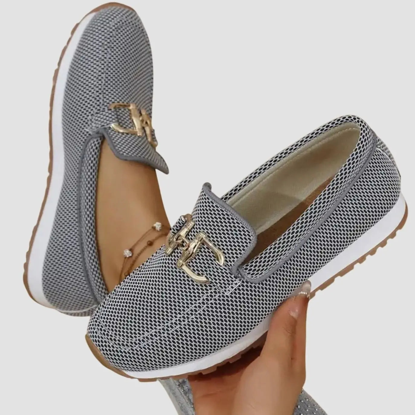Women's Orthopedic Memory-Foam Slip-On Loafer Trainers
