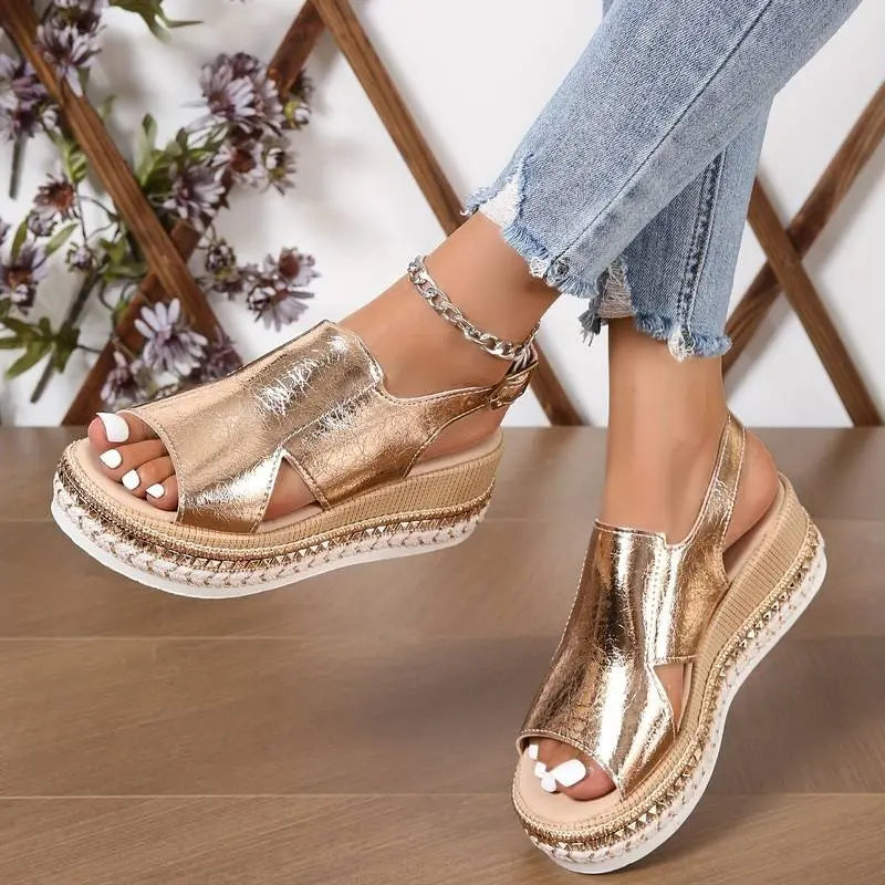 Women's Orthopedic Platform Sandals Slip-On Comfort
