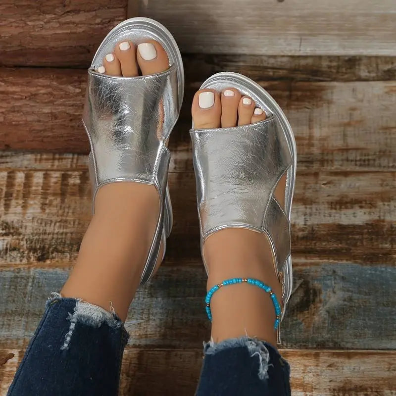 Women's Orthopedic Platform Sandals Slip-On Comfort
