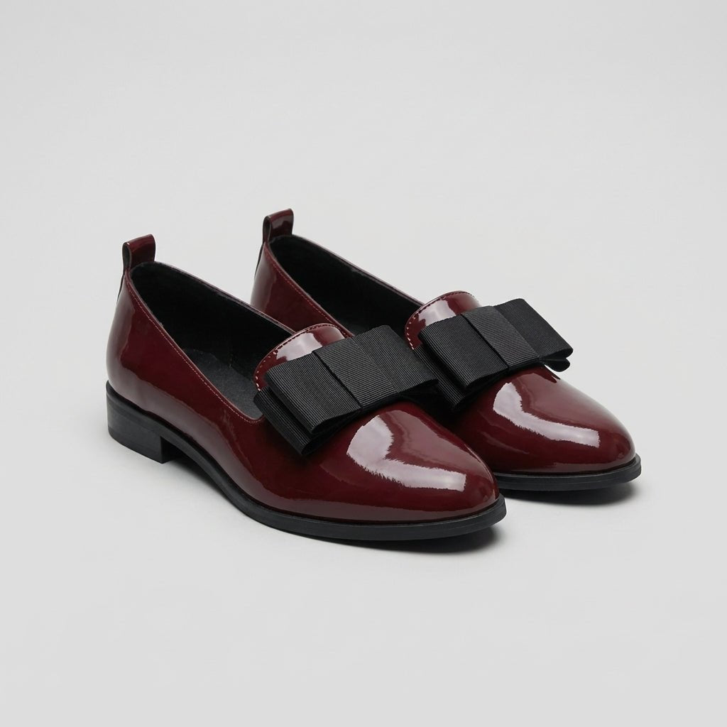 Women's Orthopedic Pointed Toe Loafers Patent Leather