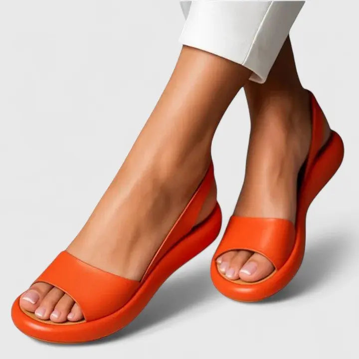 Women's Orthopedic Sandals Slip-On Comfort Cushioned - Orange