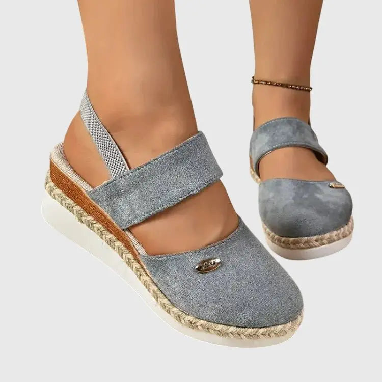 Women's Orthopedic Sandals Slip-On Platform Comfort - Gray