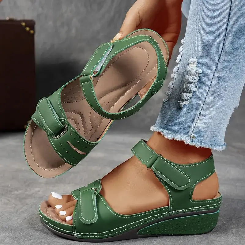 Women's Orthopedic Sandals Wedge Heel Adjustable Straps