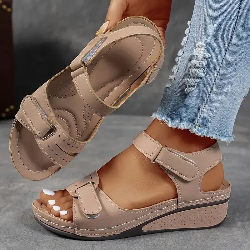 Women's Orthopedic Sandals Wedge Heel Adjustable Straps