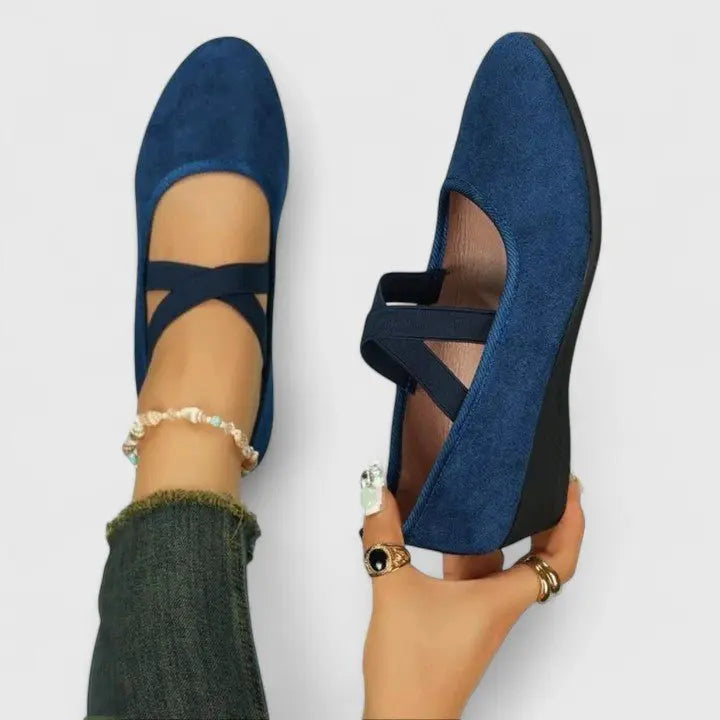 Women's Orthopedic Shoes Slip-On Comfort Flats - Blue