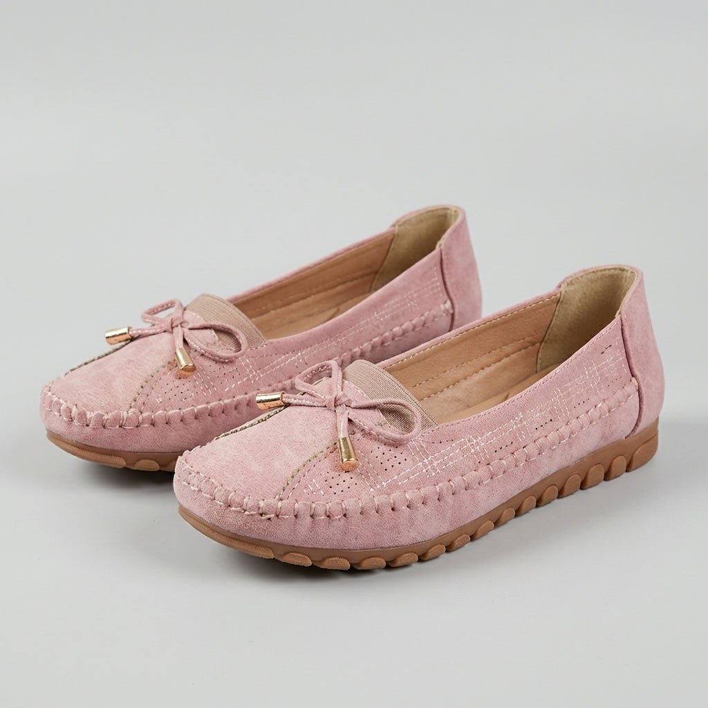 Women's Orthopedic Slip-On Bow Loafers Perforated
