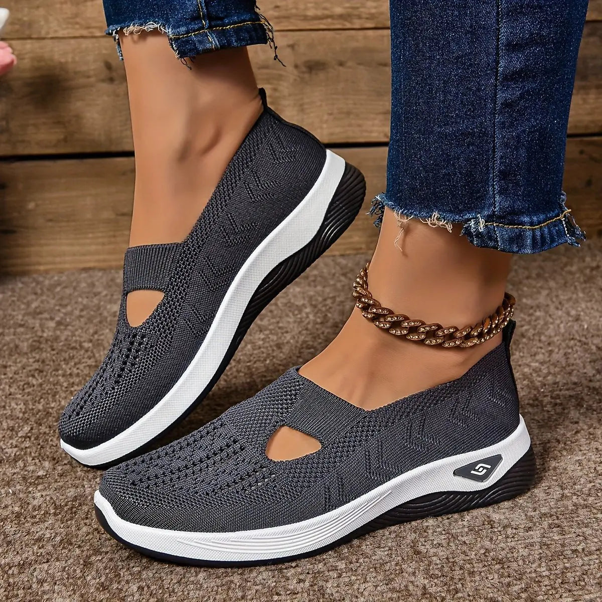 Women's Orthopedic Slip-On Comfortable Sandals Knit Trainers