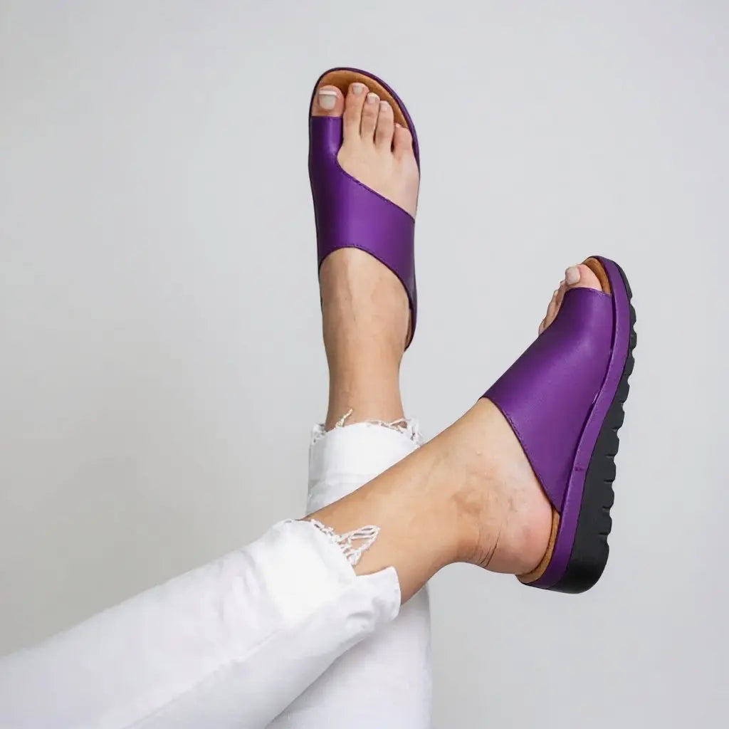 Women's Orthopedic Toe Post Sandals Slip-On Summer - Purple