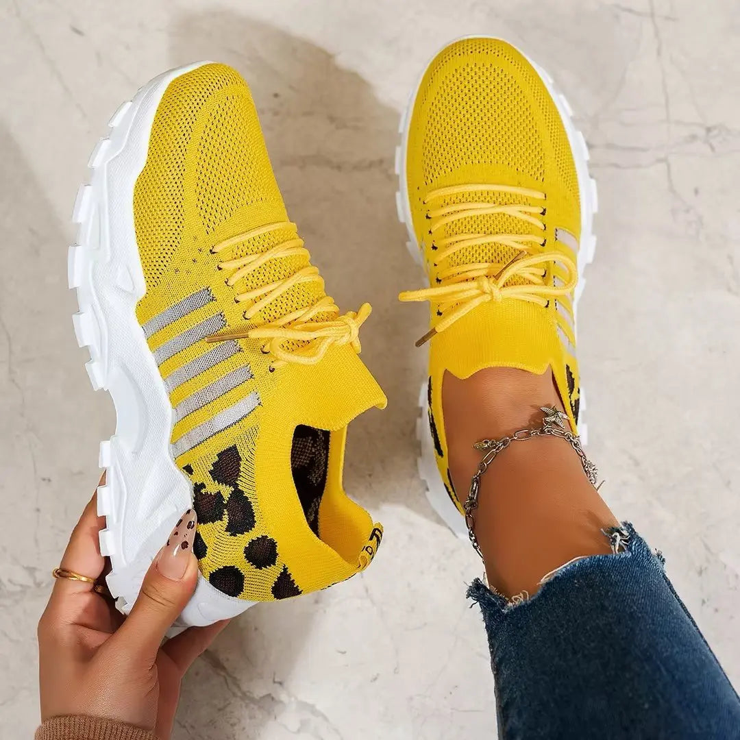 Women's Orthopedic Trainers Mesh Breathable Comfort Walking - Yellow