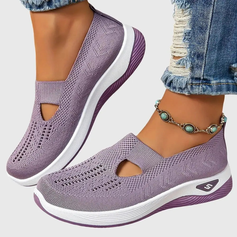 Women's Orthopedic Trainers Slip-On Breathable Mesh Comfort - Lilac