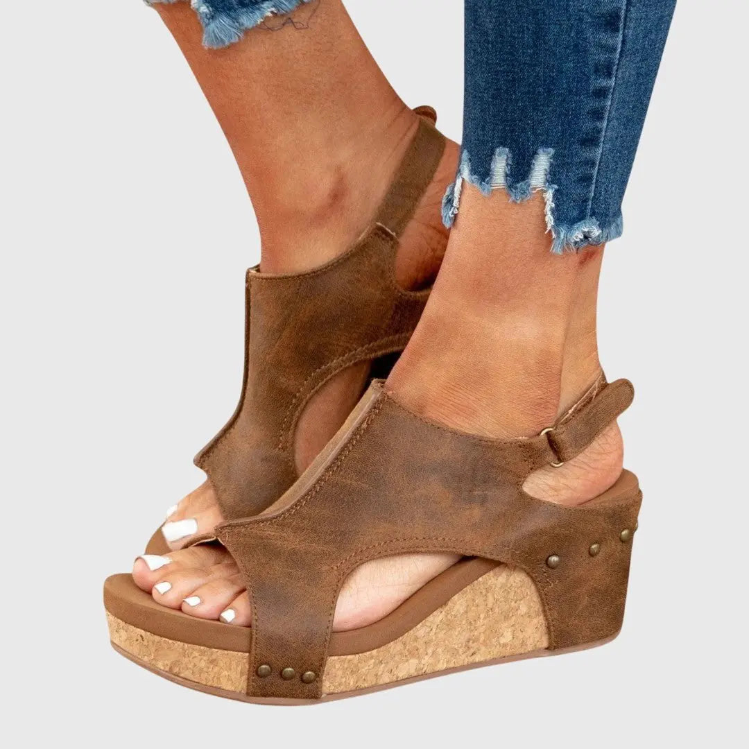Women's Orthopedic Wedge Sandals Platform Slingback Comfort