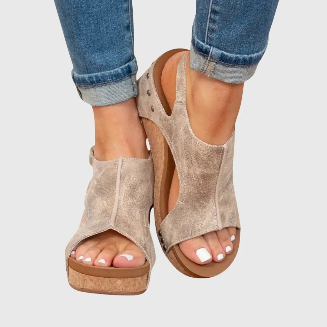 Women's Orthopedic Wedge Sandals Platform Slingback Comfort