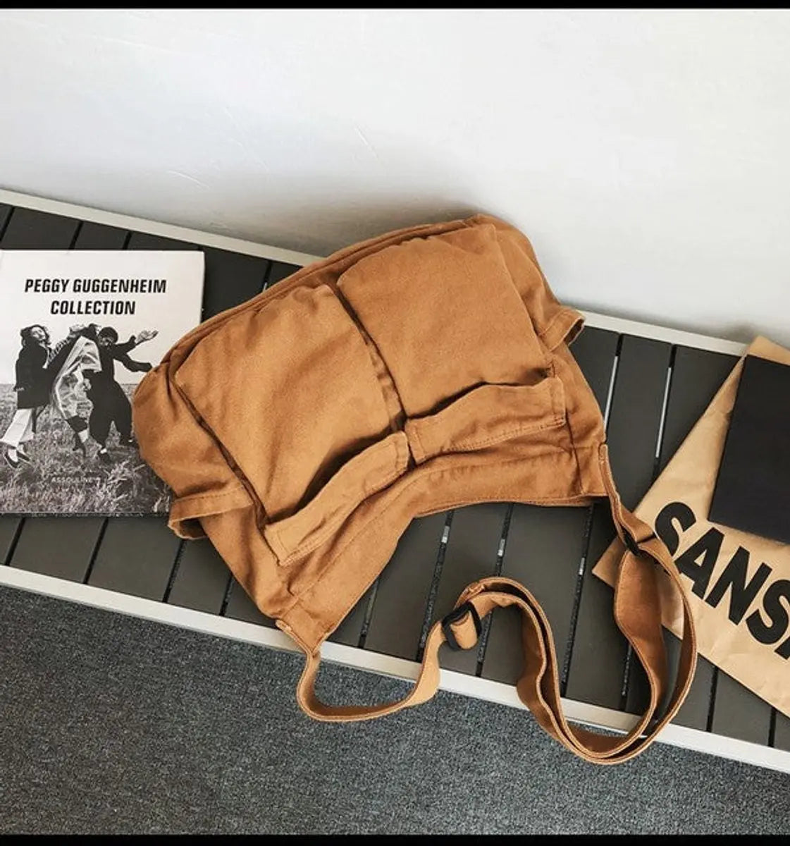 Women's Oversized Canvas Tote Bag Large Messenger Shoulder Bag