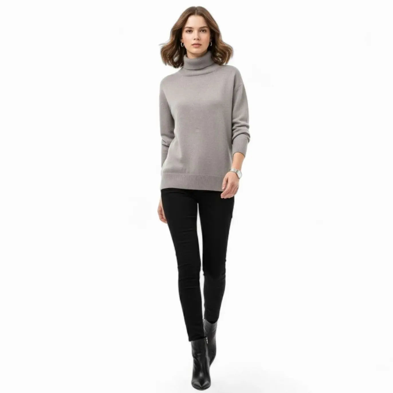 Women's Oversized Chunky Turtleneck Knit Sweater