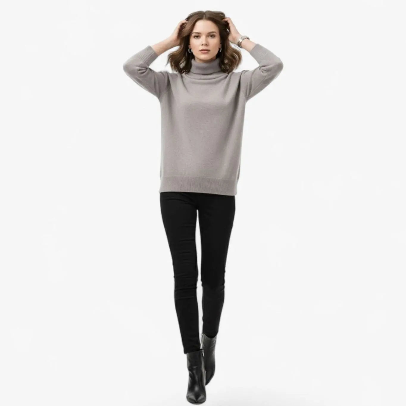 Women's Oversized Chunky Turtleneck Knit Sweater