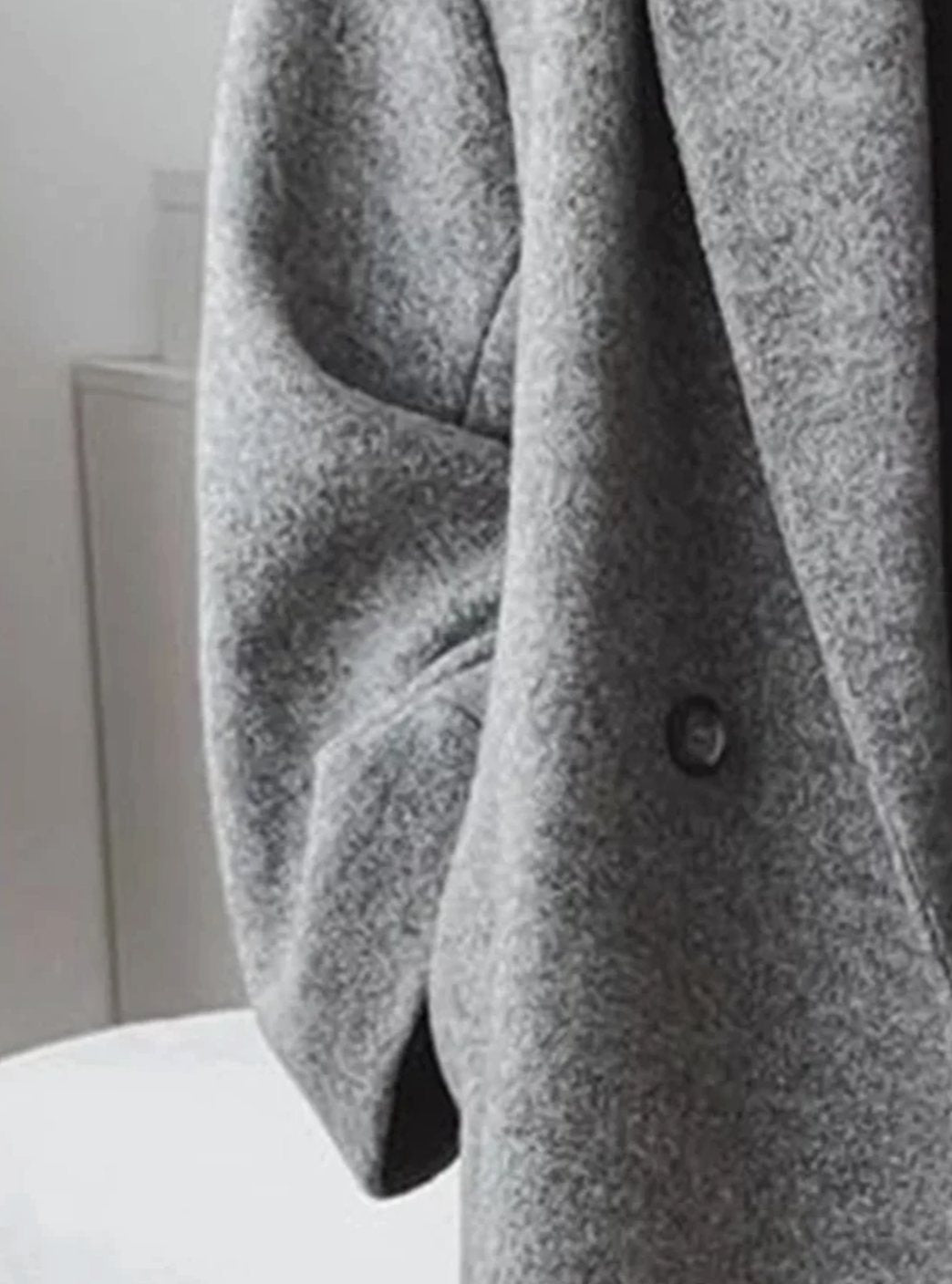 Women's Oversized Double-Breasted Longline Wool-Blend Coat