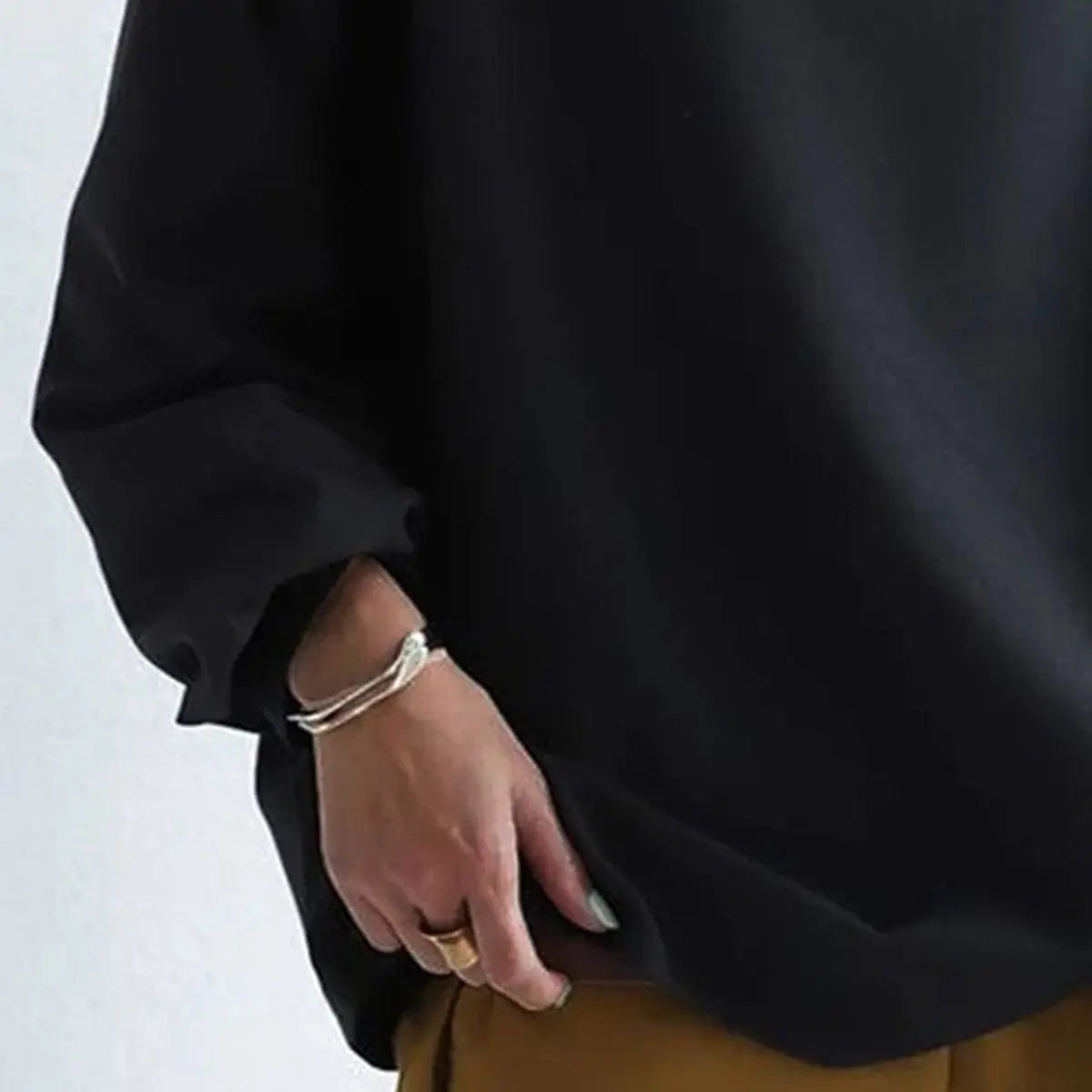 Women's Oversized High-Neck Knit Sweater Relaxed Pullover Top