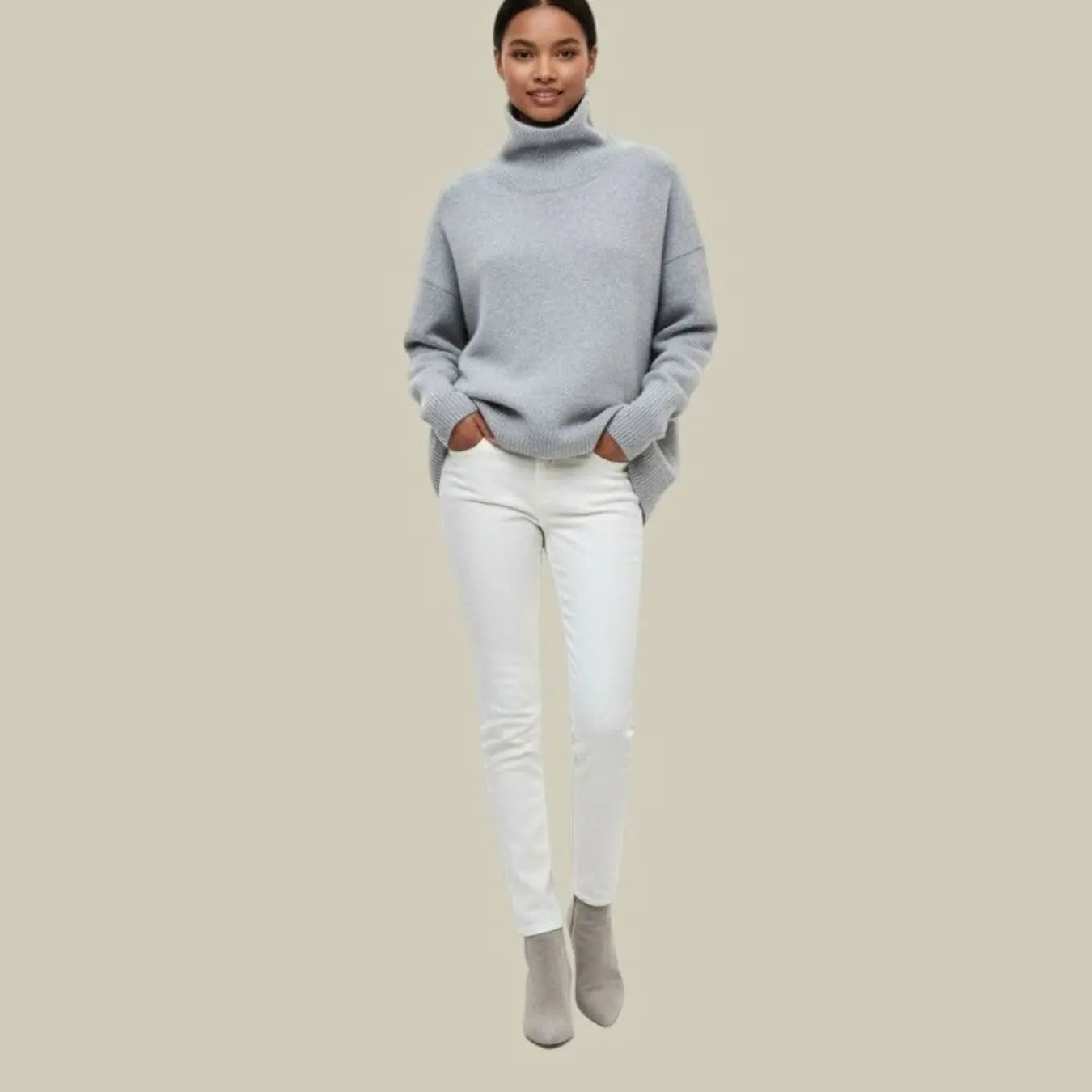 Women's Oversized Loose Fit Turtlenecks Knit Winter Jumper