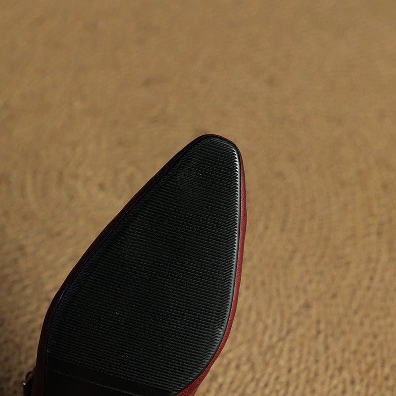 Women's Pointed Toe Mary Jane Mules with Ankle Strap