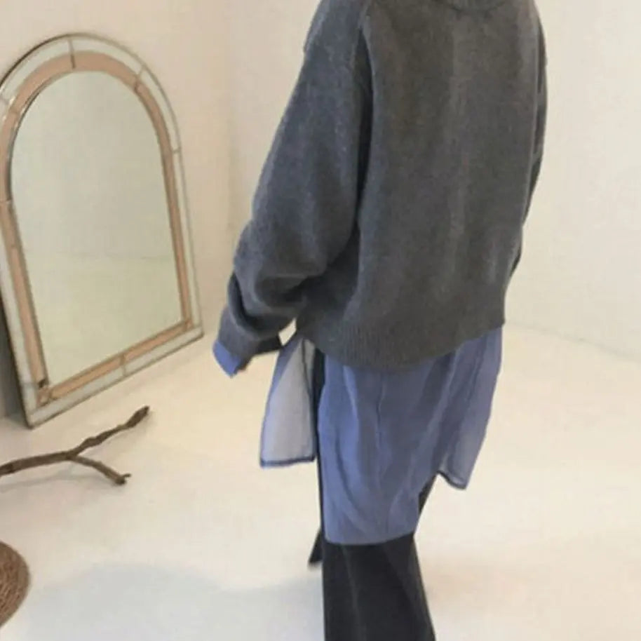 Women's Relaxed-Fit Button-Up Knit Sweater Cardigan
