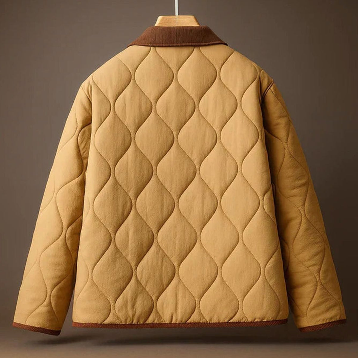 Women's Relaxed-Fit Quilted Lapel Winter Coat Jacket