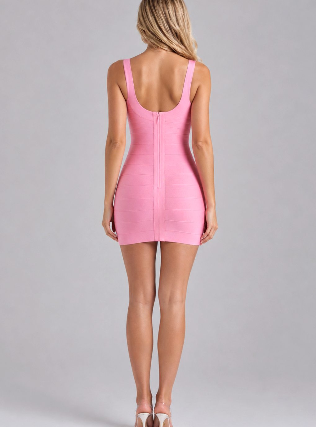 Women's Sleeveless Scoop-Neck Bandage Mini Party Dress