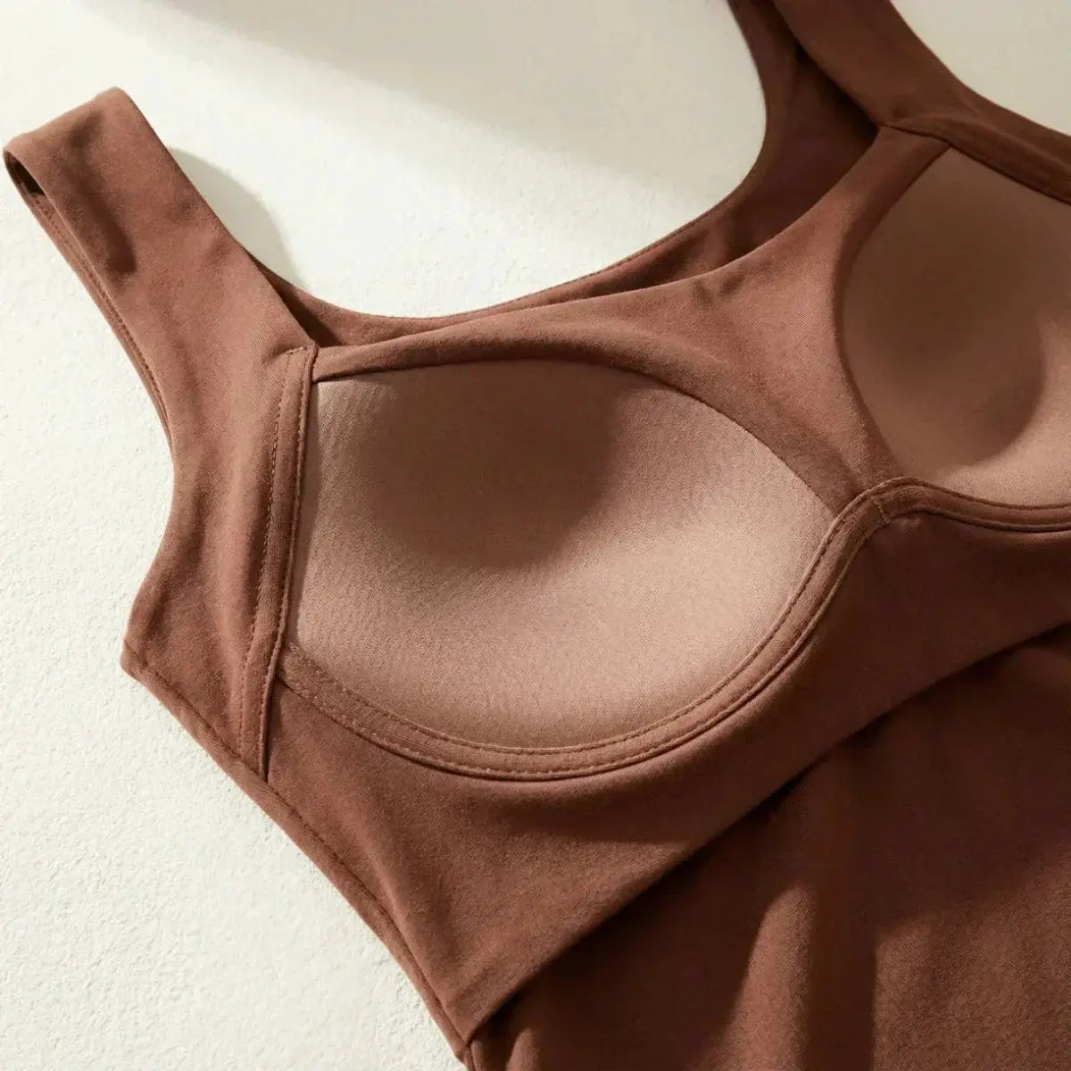 Women's Square-Neck Built-In Bra Sleeveless Vest Top