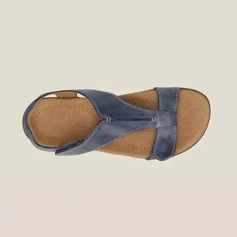 Women's T-Strap Sandals Orthopedic Vegan Leather Comfort